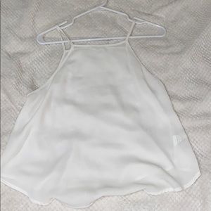 White chiffon top